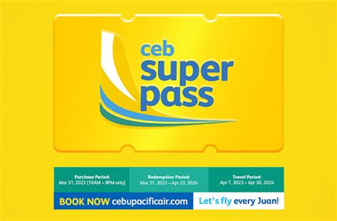 CEB SUPER PASS Returns as Cebu Pacific Air .